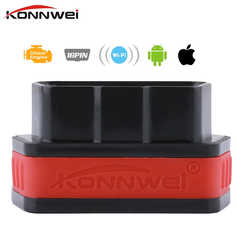 

Elm327 WIFI OBD2 Scanner for Android IOS Elm327 Car Scanner ODB 2 Elm 327 OBDII Auto scanner Konnwei KW903 Elm327 for Iphone