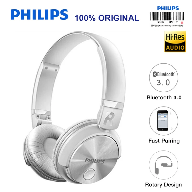 

Philips SHB3060 Headband Bluetooth Headset/Wireless Earphone Lithium Battery Micro USB for IPhone MP3 Game Computer