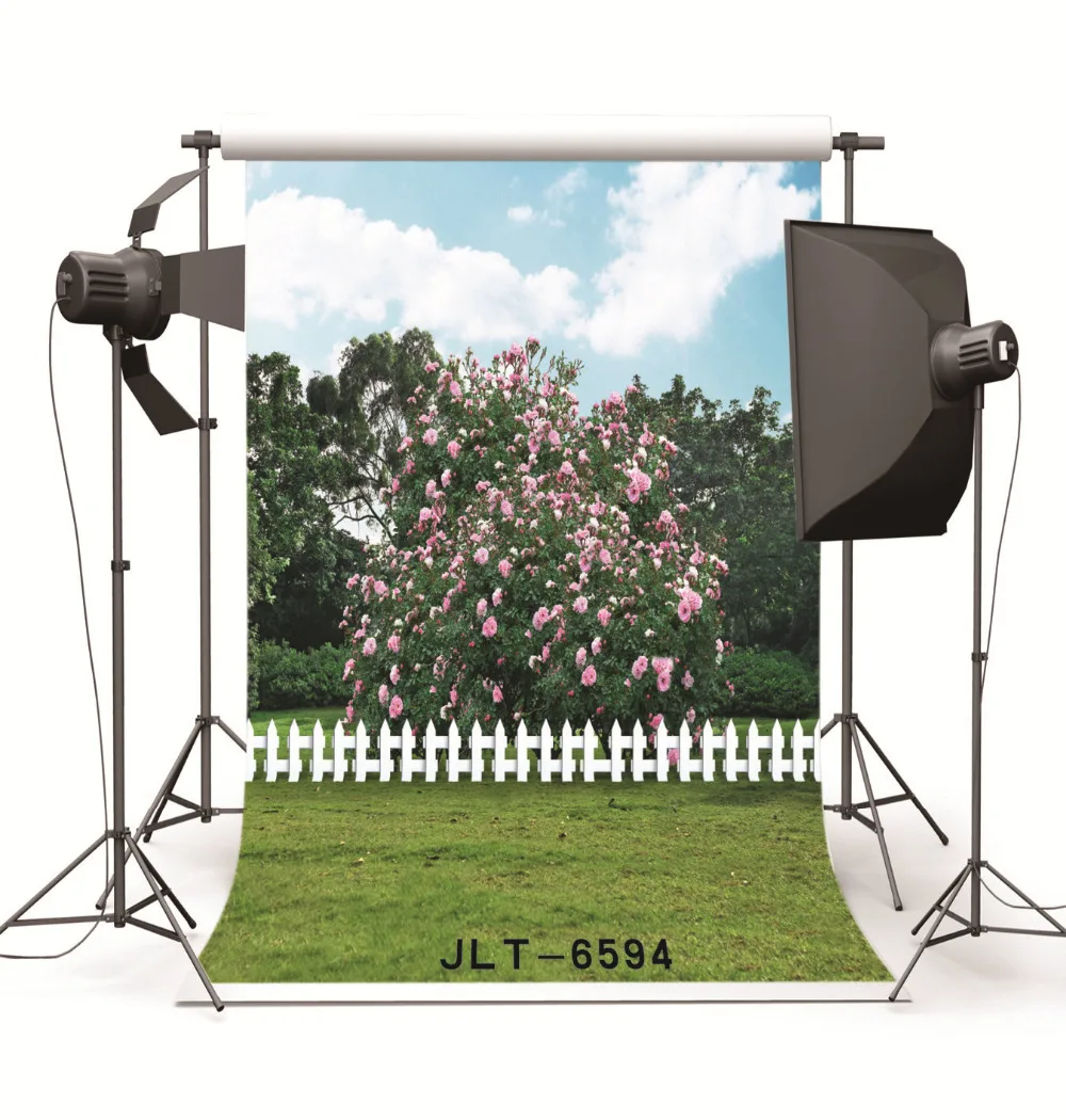 

Spring Flowers Tree Vinyl Backgrounds for Photography Computer Printed Photo Backdrops Photocall for Weddings Children
