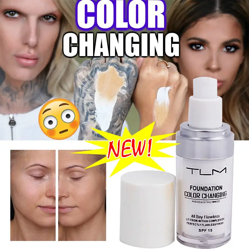 

30ml TLM Color Changing Liquid SPF 50 Sun Block Foundation Skin Consealer