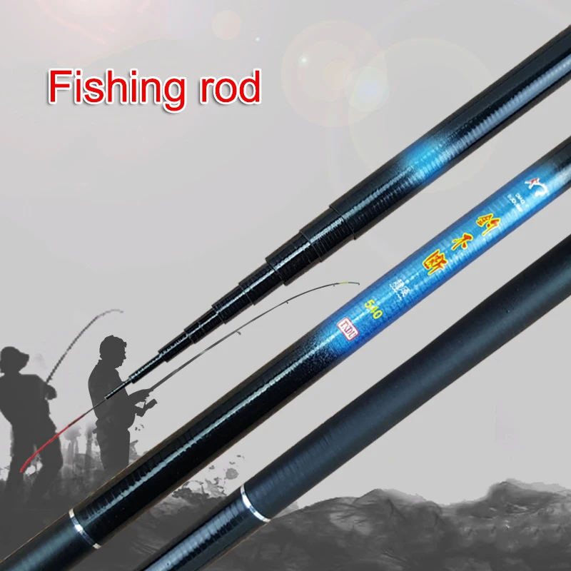 

The telescopic fishing non-slip handle Threaded FRP Fishing Rod Telescopic Ultralight Hard Fishing Rod Flow Freshwater &T8