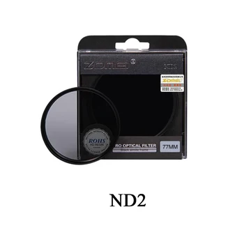 ZOMEI-filtro de densidad neutra de alta calidad ND2 ND4 ND8 para objetivo de cámara Canon Nikon Sony Pentax 52/55/58/62/67/72/77/82mm
