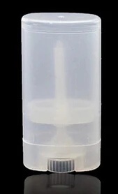 Лот из 10 шт. 15 мл ясно, дезодорант контейнер лосьон бар 15 г Овальный поворот трубки круглый бальзам для губ 0.5 унц