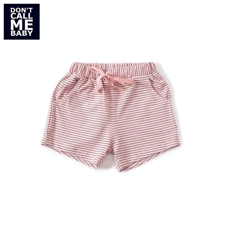 DON`T CALL ME BABY Children Pink Striped Summer Shorts Boys Casual Cotton Soft Shorts Girls Sweet Cute Basic Homewears 90209-01 - Цвет: 01 Pink Striped