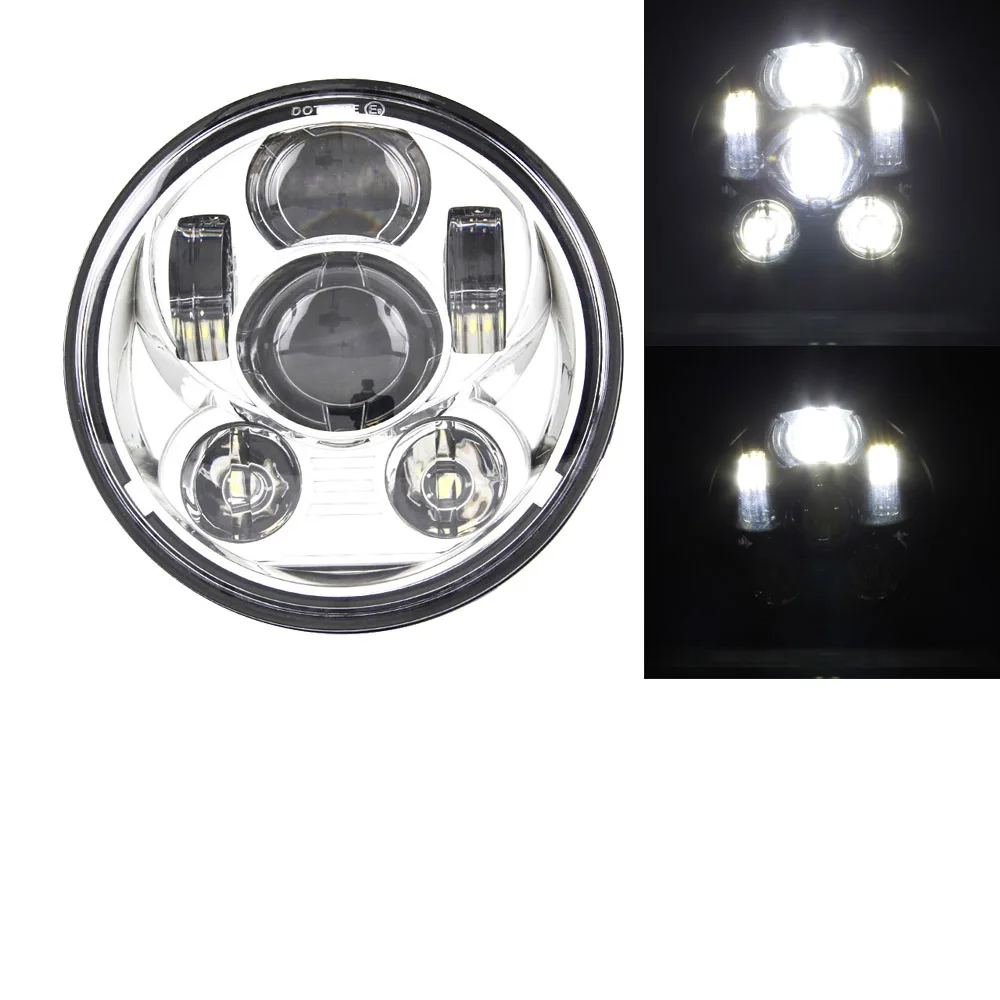 

45W Motorcycle 5.75 INCH Round head lights High/Low Beam HID LED Front Driving headlamp for Sportster,Dyna