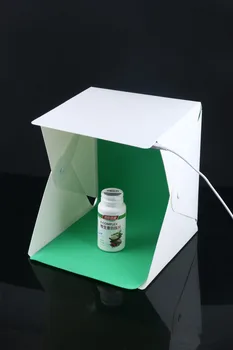 

Mini Folding Studio Diffuse Soft Box With LED Light Black White Green Red Background Photo Studio Accessories Lightbox