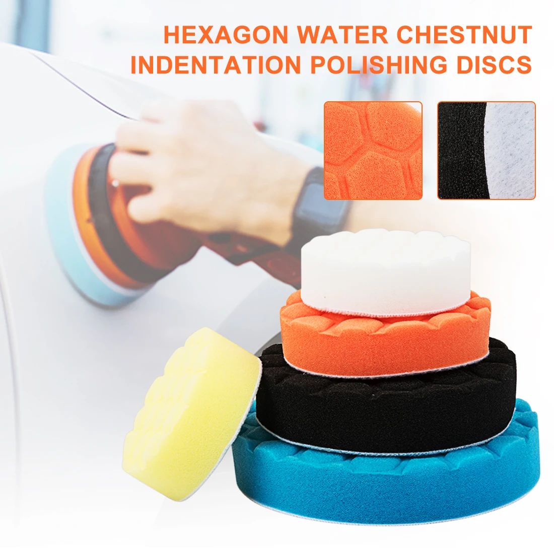 

Finishing Heavy polishing Pad 5Pcs Car Polishing Sponge Foam Pads 3/4/5/6/7 inch Buffing Wax Polisher Set