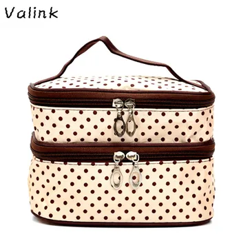 

Large Capacity Professional Cosmetic Bag Woman Dots Portable Storage Makeup Bags Beauty Organiser Handbag Big Travel Bag neceser