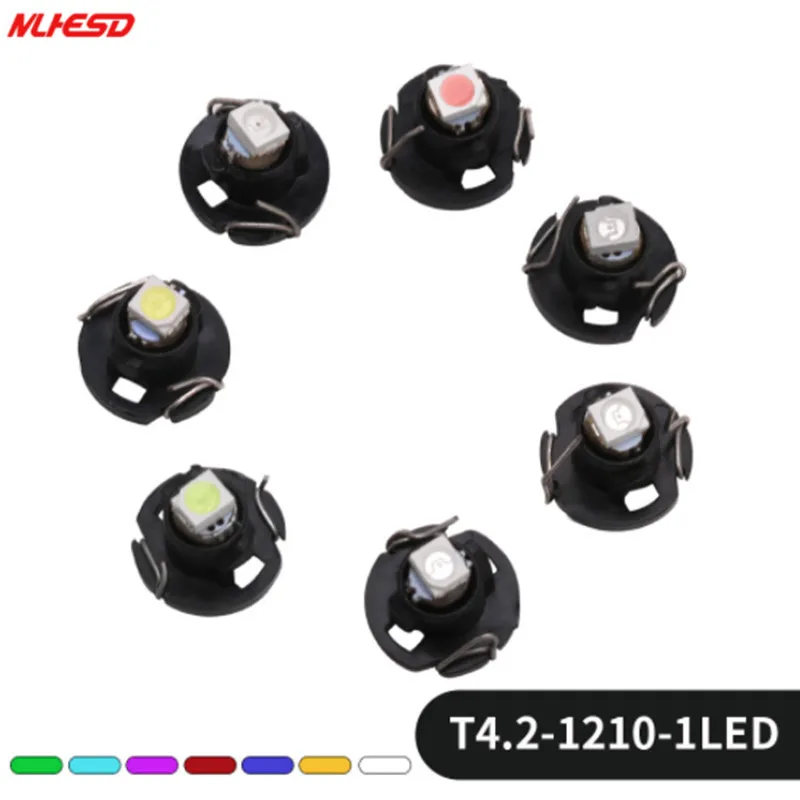 

10X T4 t4.2 1210 SMD 3528 12V Instrument Dash Lamp NEO Car Led Bulb Dashboard Cluster Read Light White/Yellow/Green/Blue/Red