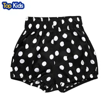 Летние модные шаровары для маленьких мальчиков и девочек детские мягкие хлопковые шорты в горошек для мальчиков, одежда брюки унисекс для малышей MT032