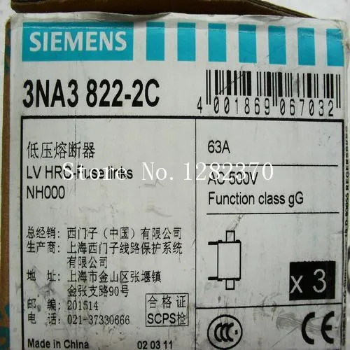 

[SA] new original spot - low-voltage fuses 3NA3 822-2C--10PCS/LOT
