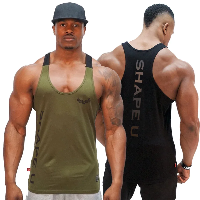 summer Cotton Tank Tops Men Sleeveless Tanktops For Boys Bodybuilding gym clothing Undershirt Fitness Slim fit Sports vest 