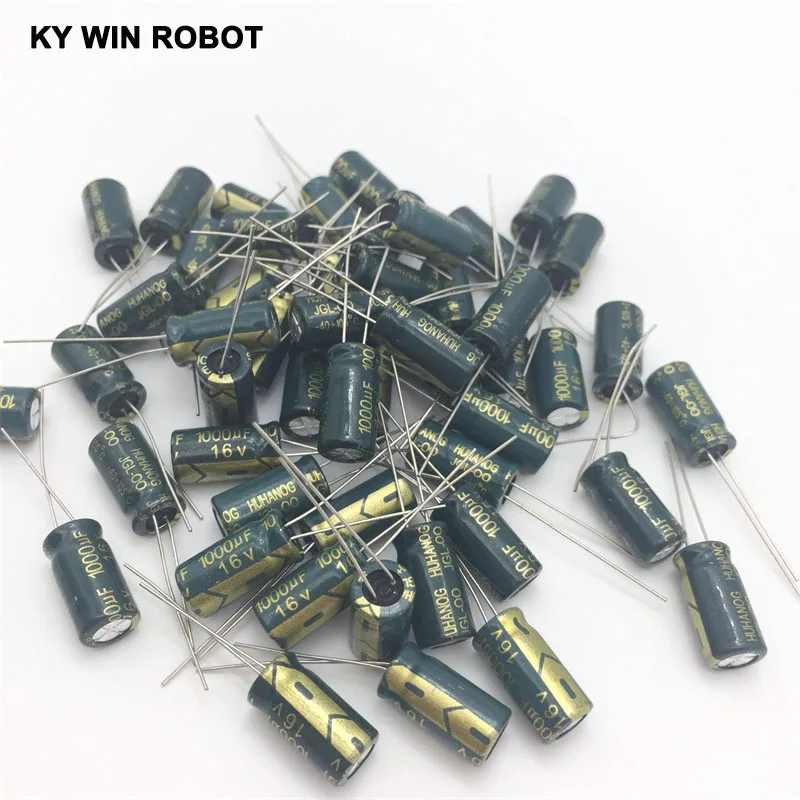 Aluminum Capacitor 50PCS 1000uF 108 20% 8*16mm 16V 1000000nF 1000000000pF Diameter8mm