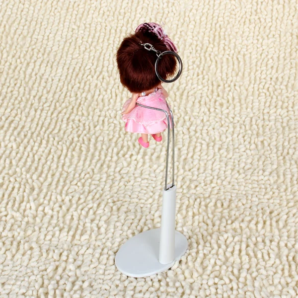 C Type Adjustable White Based Metal Hand Stand Holder Base for Doll Bear Display 7.9-10inch