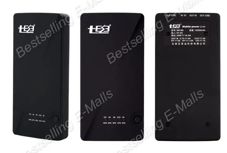 Mobile Power Bank 18650 battery charger 3.7V 5V 5.5V 6V 9V 15V Intelligent Multivoltage Output Battery Box 6 x 18650 box