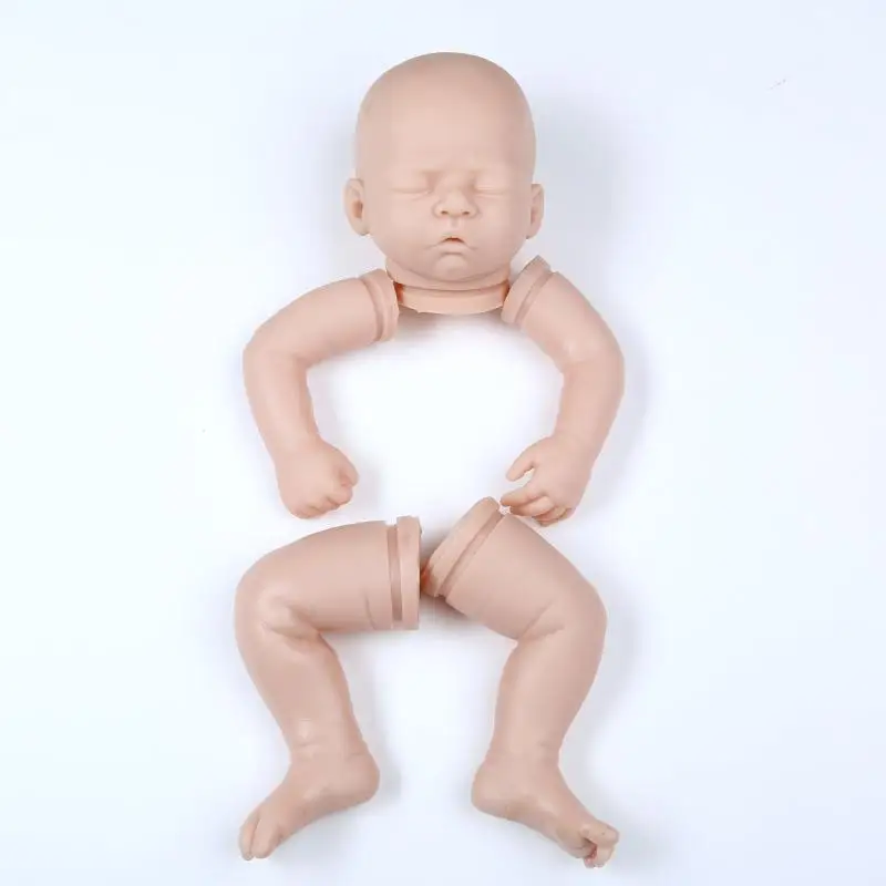 

20inch Realistic Reborn Doll DIY Kits Soft Silicone Vinyl Unfinished Doll Bodyparts Closed Eyes Baby Doll Blank Mould Mold Kits