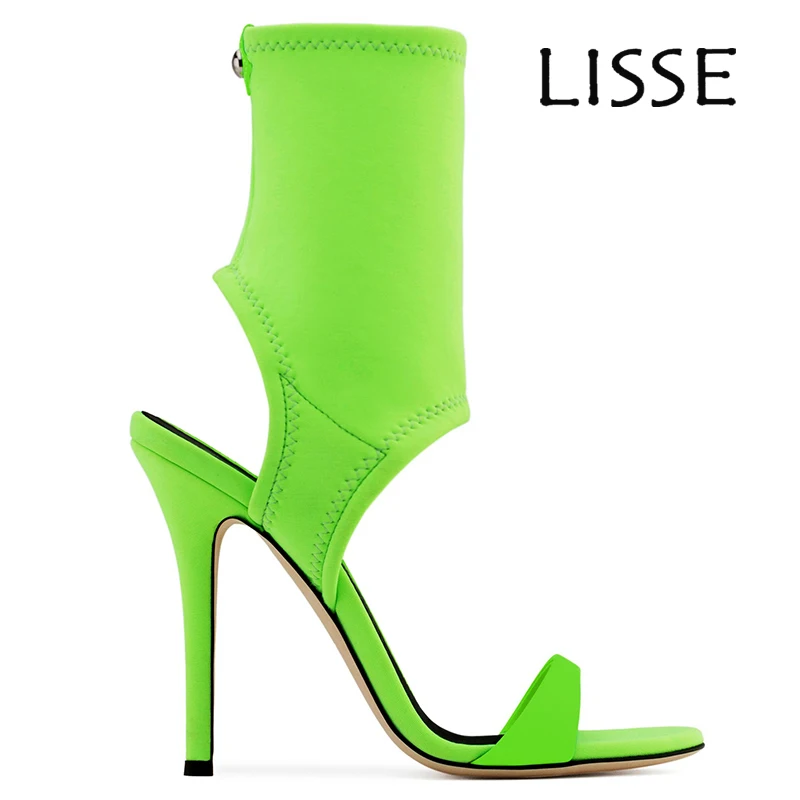 

Aimirlly Women Ladies Shoes Open Toe High Heels Stiletto Sandals Slingback Ankle Wrap Fashion Summer Shoes Green