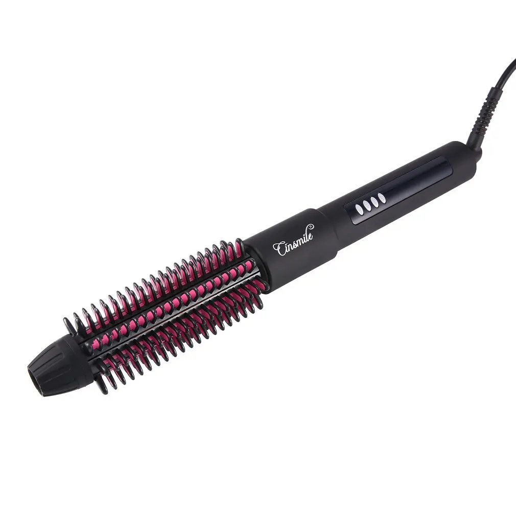 

Multifunctional Portable 3 in 1 Ionic Steam Magic Styler Electric Hair Brush with Straightener + Curling + Steaming Fu