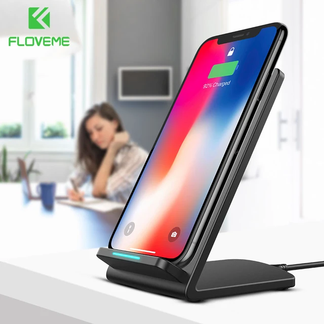 Cheap FLOVEME 5V/2A QI Fast Wireless Charger For Samsung Galaxy S8 S7 S6 Edge All Qi-Enabled Devices Charger For iPhone X 8 8 Plus    