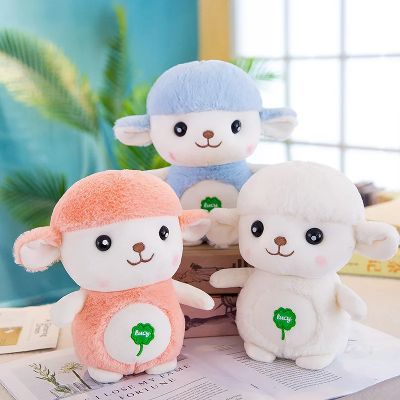 

25cm Cute Cartoon Sheep Doll Soft Plush Toys Stuffed Animal Small Sheep Plush Doll New Style Children Toy Gifts