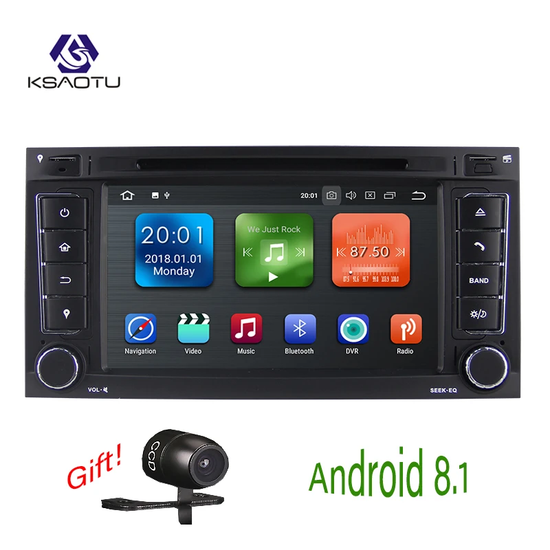 KSAOTU 7 &quotDAB + 4G Android 8 1 автомобильный DVD плеер SD GPS для VW Touareg T5 Multivan|Мультимедиаплеер