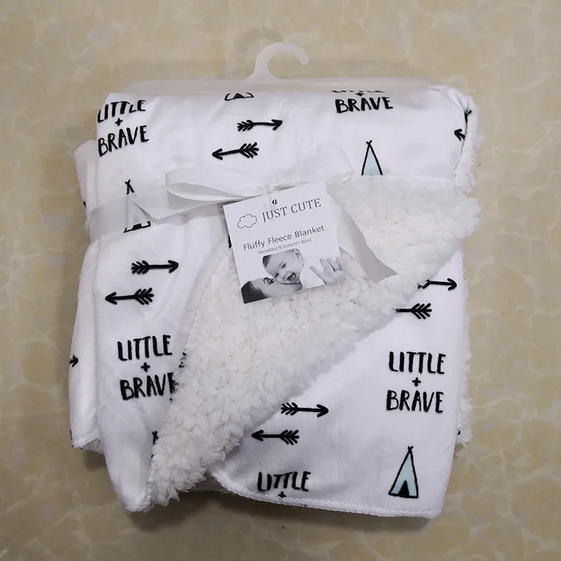 

Baby Blanket New 2019 Thicken Double Layer Coral Fleece Infant Swaddle Envelope Stroller Wrap For Newborn Baby Bedding Blankets