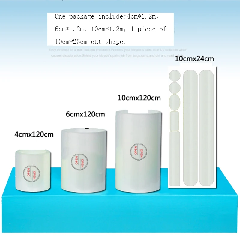 3 рулона/набор MTB дорожный велосипед рама устойчивая к царапинам наклейка прозрачная велосипедная краска защитная пленка для велосипеда защитные наклейки с информацией о безопасности