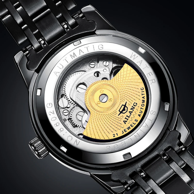 AILANG мужские часы популярные наручные брендовые Роскошные знаменитые мужские часы автоматические часы настоящие бриллианты часы Relogio Masculino часы мужские