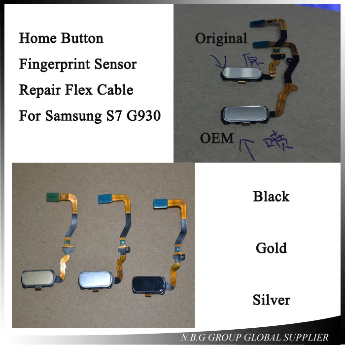 Главная Кнопка отпечатков пальцев сенсор ремонт гибкий кабель для Samsung S7 G930 в