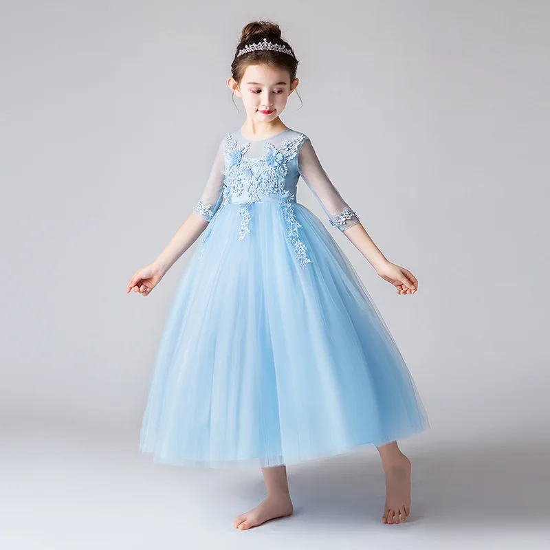 

Kids Girl Dresses Summer 2019 New Children Long Princess Wedding Birthday Party Dresses For Kids 5 6 7 8 9 10 11 12 13 Years