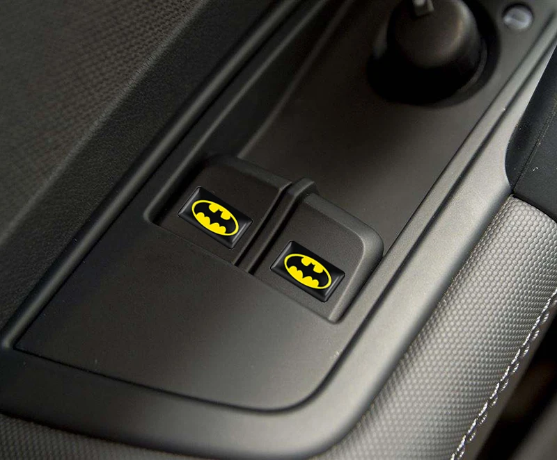 10Pcs 3D Batman Decorative Stickers Notebook Motor Stickers Decal Fridge Waterproof Sticker for Car Steering wheel Emblem