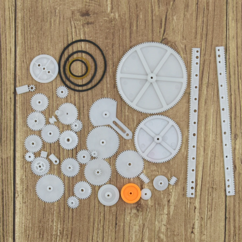 

34pcs Mixed Plastic Gear Gearbox Model Car Plane Aircraft RC Boat Robot Repair Replace DIY Child Toy Science Experiment Toolkit