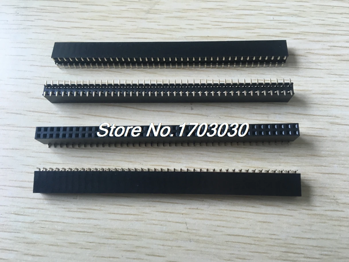 10 pcs Gold Plated SMD SMT 2.54mm Breakable Female Pin Header 80pin Dual Row 10 pcs gold plated smd smt 2 54mm breakable female pin header 80pin dual row