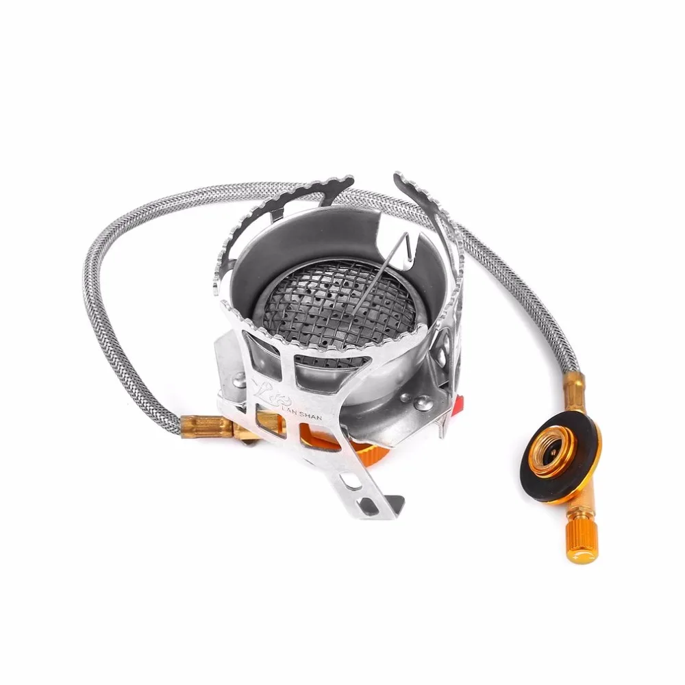 Outdoor Portable Gas burnerr Stove Foldable Ignition Camping Mini Stove With Case Essentials Tools Equipments