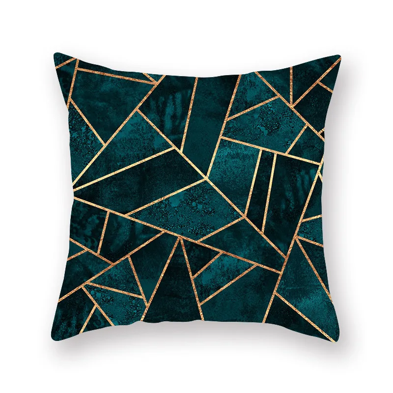 Декоративные диванные подушки зеленый геометрический чехол для подушки из полиэстера, домашние декоративные подушки для дивана, подушка для дома Capa De Almofadas размером 45*45 см - Цвет: 16