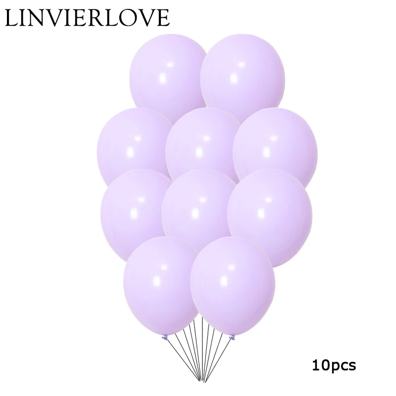 

10pcs/set Macaron Purple Latex Balloon Foil Balloons For Kids Happy Birthday Wedding Party Decoration Air Balloons Supplies