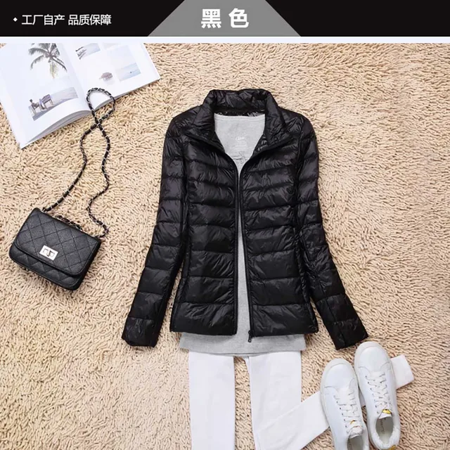 Plus rozmiar 5XL 6XL Marka 90% biała kaczka w dół ultra lekkie Kurtki Kobiety jesień zima dół kurtki płaszcz kobiet zip Pocket Parkas -
