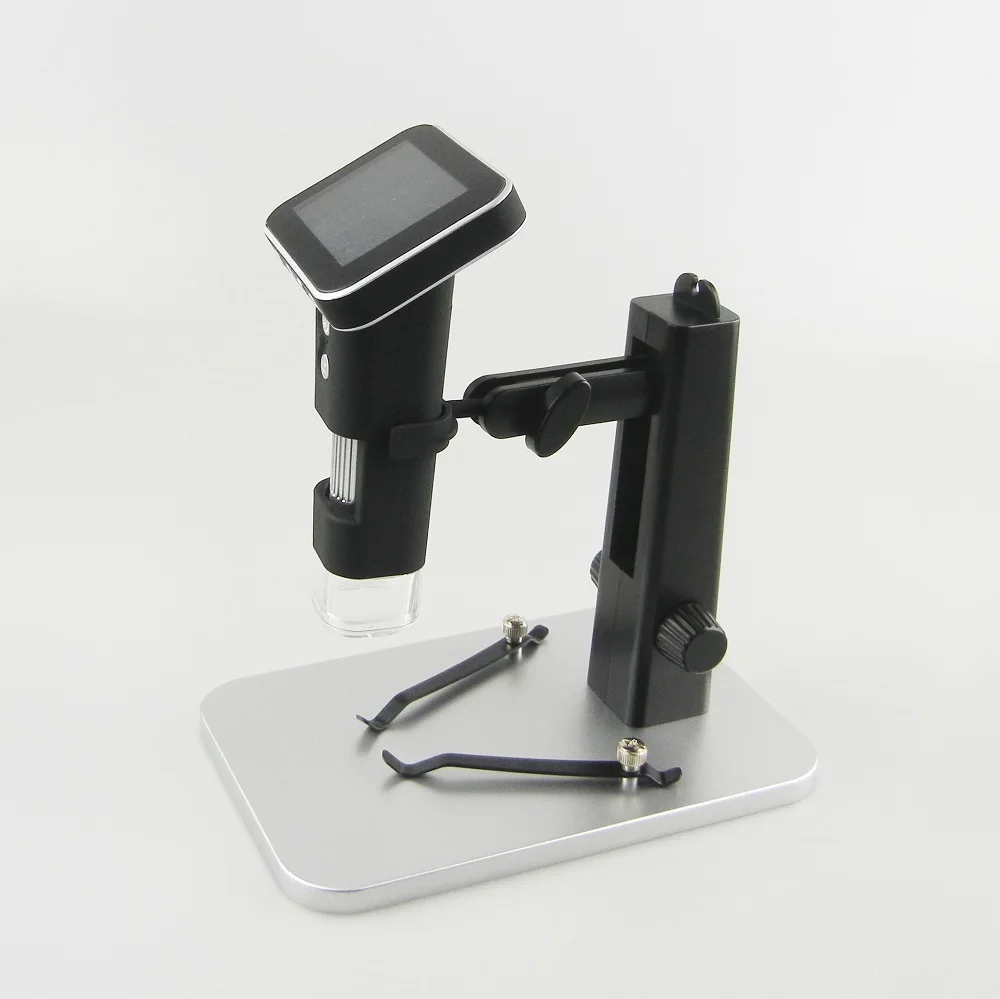 Микроскоп металлическая подставка с белым Pad черный стоит и металла Clampsfor различных типов Цифровые микроскопы