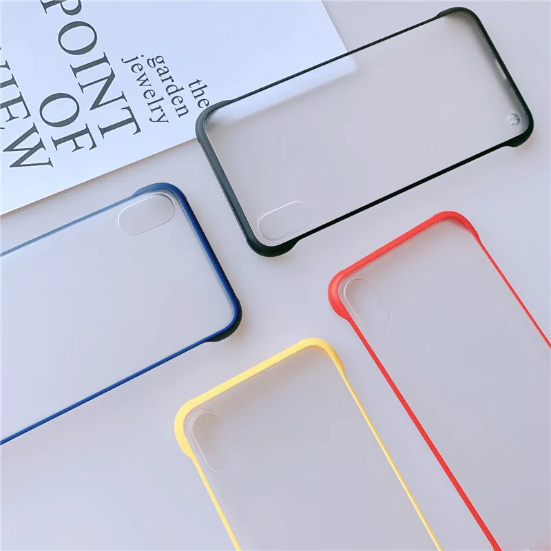 

Hard PC Transparent Case For iPhone 8 7 6S 6 Plus Cover Shockproof Frameless Bumper Phone Case For iPhone X XS Max XR Case Cover