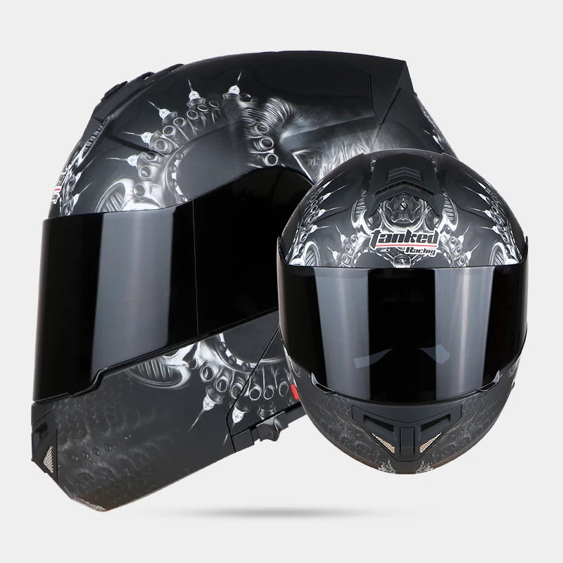 Tanked moto rcycle шлемы откидные модульные шлемы moto capacete moto rcycle casco с двойным объективом moto шлем - Цвет: a