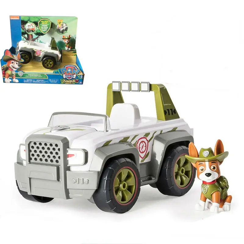 

Original box Paw Patrol Jungle Rescue Tracker' s Jungle Cruiser, Vehicle and Figure -bigger size with sound - pull back explorer