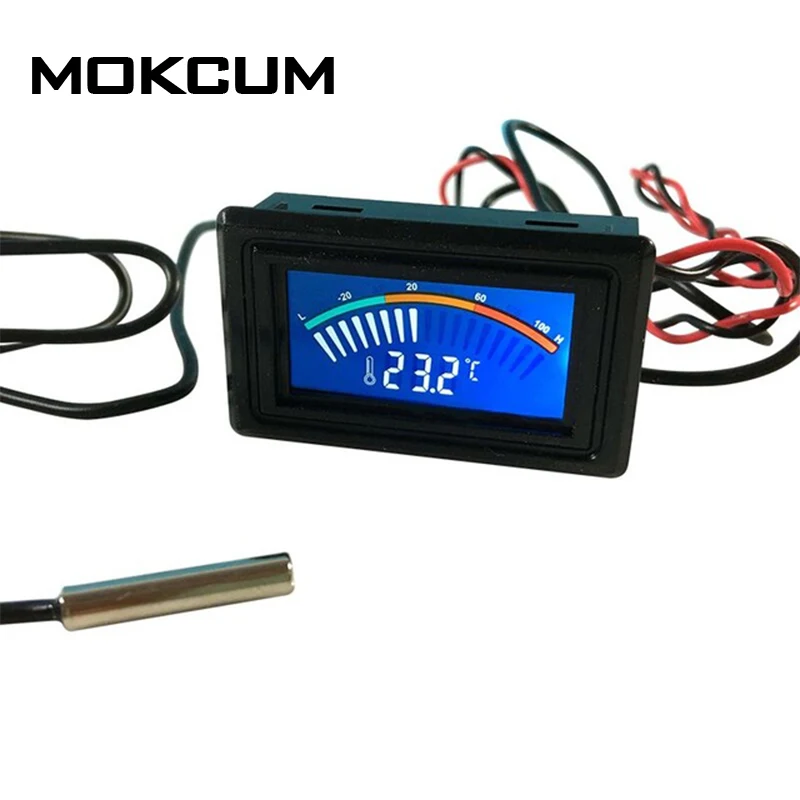 

0.28 Inch Red Digital Display Thermometer Temperature Meter Detector Module With NTC Metal Waterproof Probe Temperature Sensor