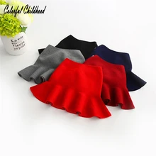 Удобные юбки для девочек; Осенняя теплая детская одежда; плиссированная юбка для маленьких детей; От 2 до 7 лет; повседневная одежда для маленьких девочек