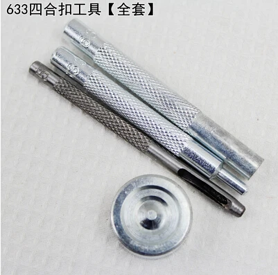 633 snap fastener installing tools patchwork DIY Snap button device 4 parts/set Freeshipping