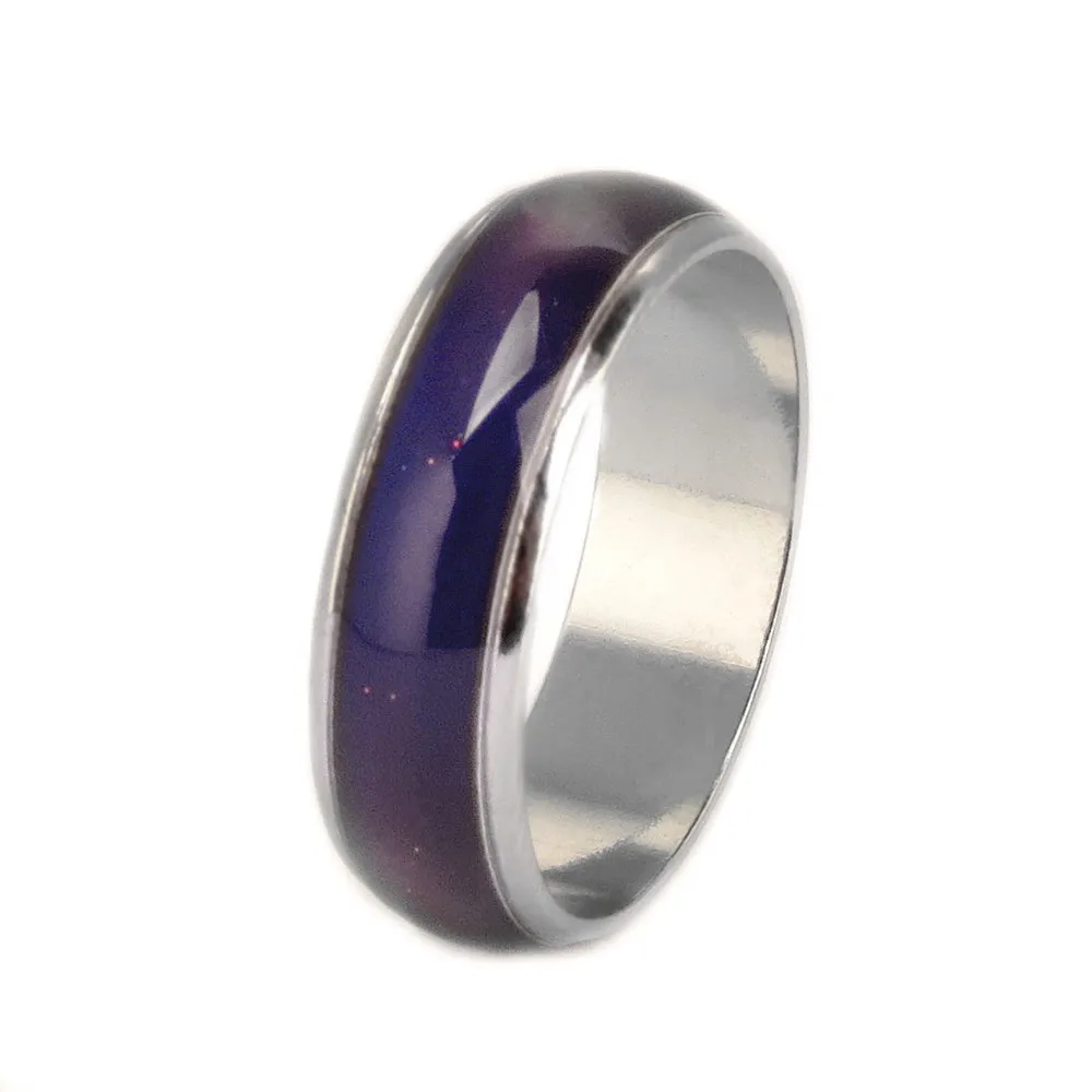 6mm Color Changing Ring Mood Emotion Temperature Index Copper Color Change Ring for Women Menin