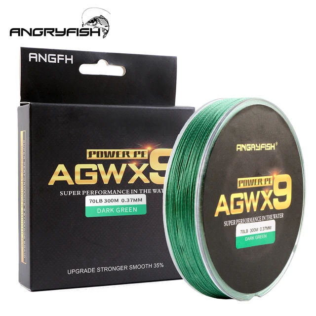 Angryfish 300M 9 Strands Super Weave Multicolor PE Braided Fishing Line  Strong Strength Fish Line - AliExpress