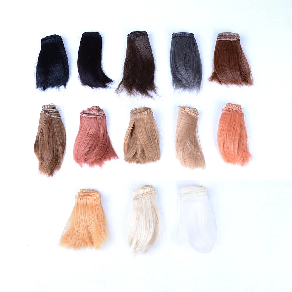 10cmx100cm DIY New Colorful Welf Fringe Bangs Wig Extension High temperature Wire Handmade Hair for 1