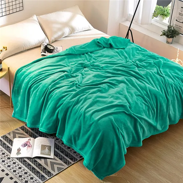 Модное серое однотонное Норковое одеяло для взрослых, мягкое плюшевое Флисовое одеяло, толстые одеяла, мягкие - Цвет: 11