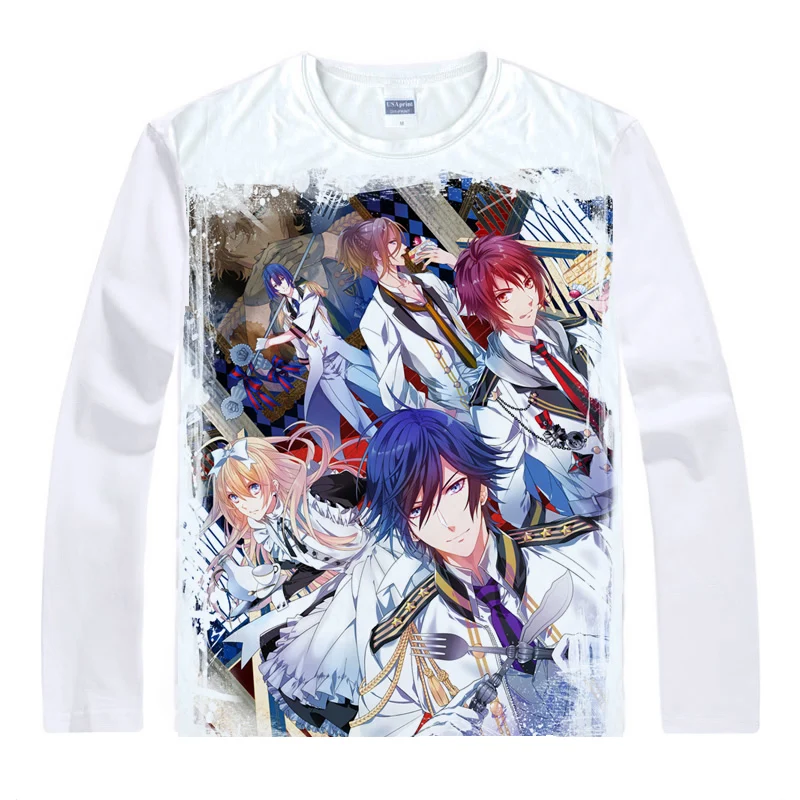 Футболки Uta no Prince sama футболки с длинным рукавом в разных стилях рубашки принцами