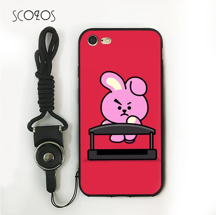 SCOZOS bt21 bts Phone Case Soft Cover For Iphone X 5 5S Se 6 6S 7 8 Plus |